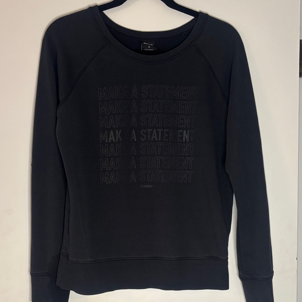 Reebok Women's Dark Gray Crew Neck Sweater